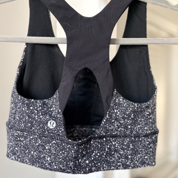 Lululemon Energy Bra Long Line Splatter Print Size 4 Yoga Pilates Running - Picture 2 of 6